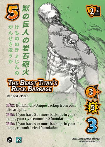 The Beast Titan's Rock Barrage