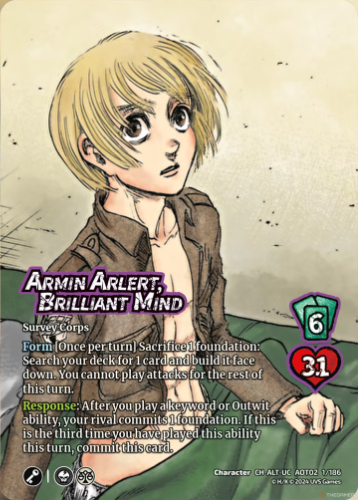 Armin Arlert, Brilliant Mind