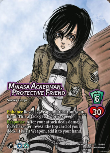 Mikasa Ackerman, Protective Friend