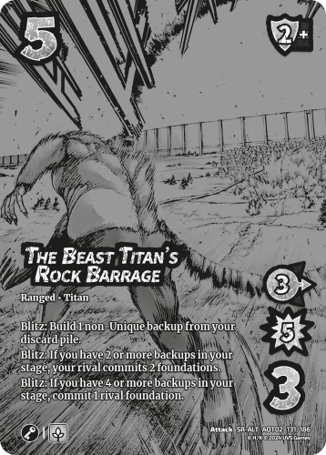 The Beast Titan's Rock Barrage