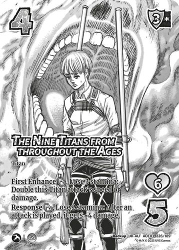 The Nine Titans from throughout the Ages
