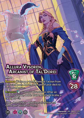 Allura Vysoren, Arcanist of Tal'Dorei