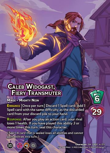 Caleb Widogast, Fiery Transmuter