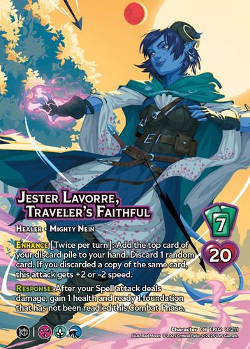 Jester Lavorre, Traveler's Faithful