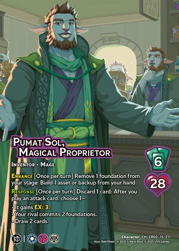 Pumat Sol, Magical Proprietor