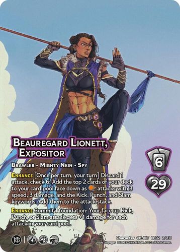 Beauregard Lionett, Expositor