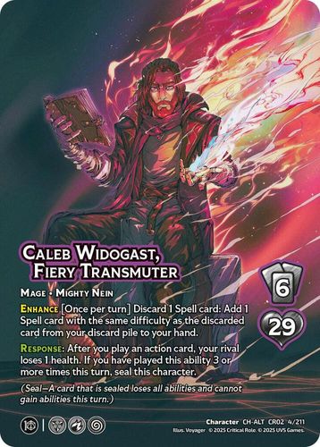 Caleb Widogast, Fiery Transmuter