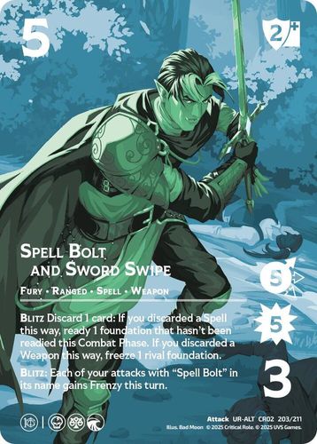 Spell Bolt and Sword Swipe