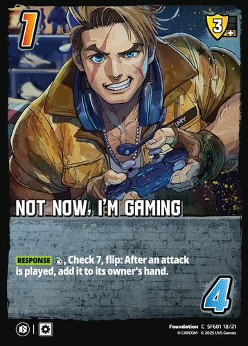 Not Now, I'm Gaming