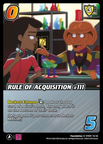 Rule of Acquisition #111